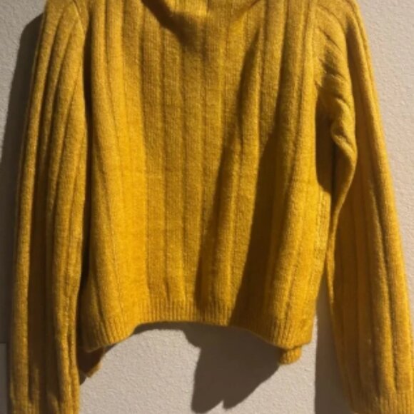 Mustard Open Cardigan Sweater - Picture 6 of 7